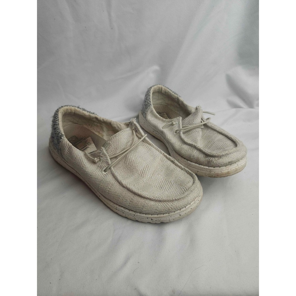 Hey Dude Wendy Funk Silver Sparkle Slip On Loafers Womens‎ 7 Grey Speckled Sole